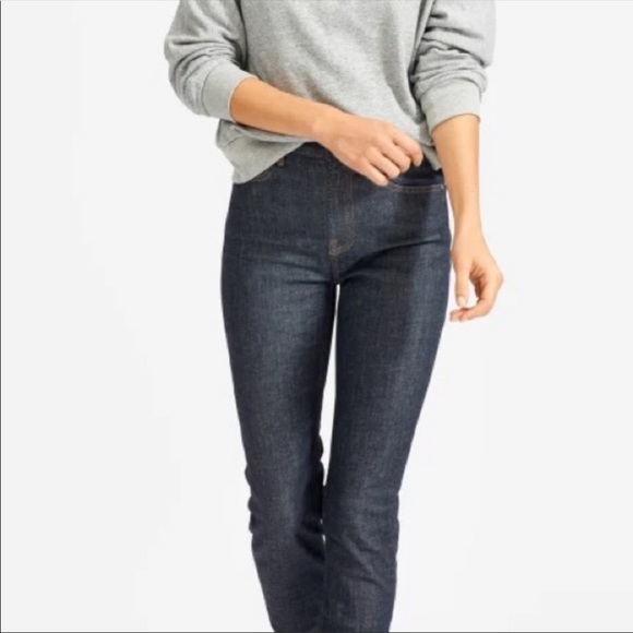 Everlane High-Rise Ankle Skinny Jean Dark Wash size 31 - Picture 4 of 11